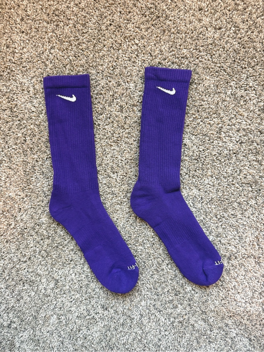 Purple Nike Crew Socks